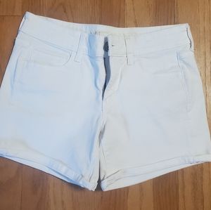 Womens white denim shorts